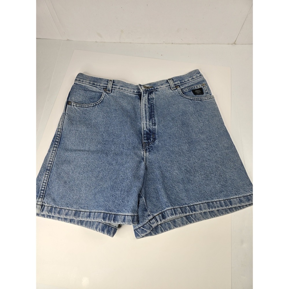 Harley DavidsonWomens Jean Denim Shorts Size 16 Biker Rally Motorcycle‎ Core